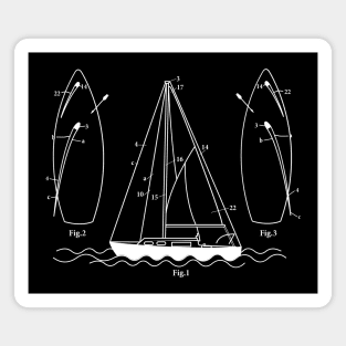 Blueprint Sailing Boat Magnet